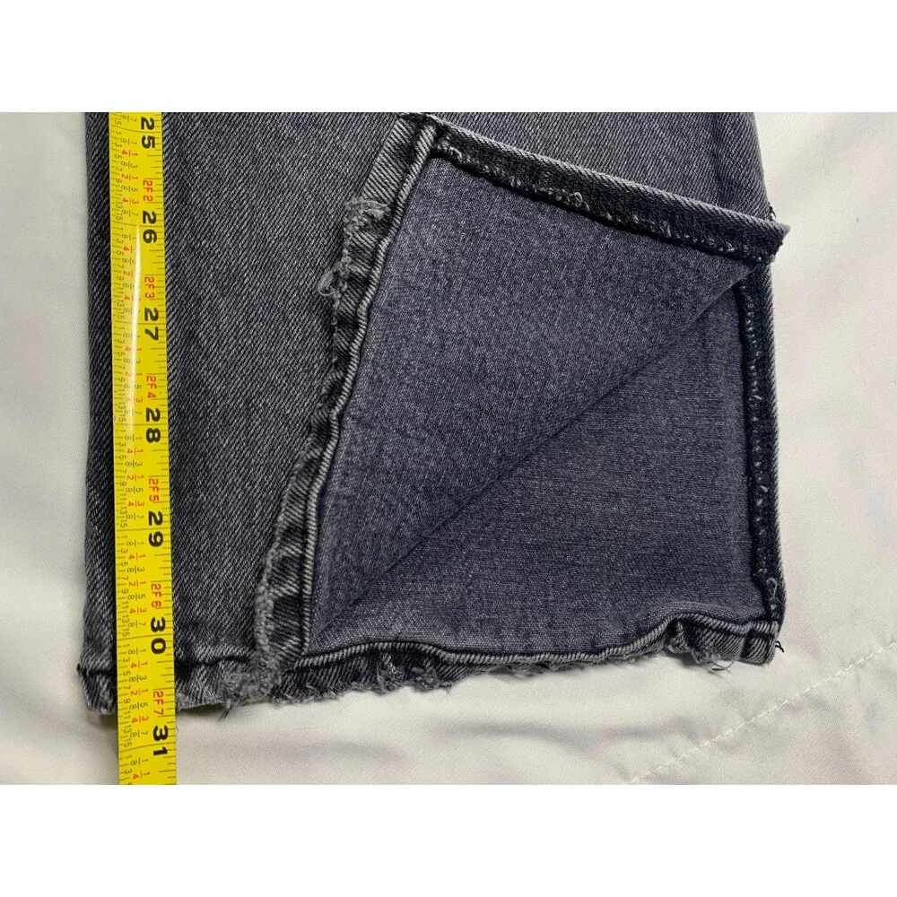 Abercrombie Fitch Jeans Womens 32/ 14 Curve Black 90s Straight Ultra High Rise - Picture 7 of 11